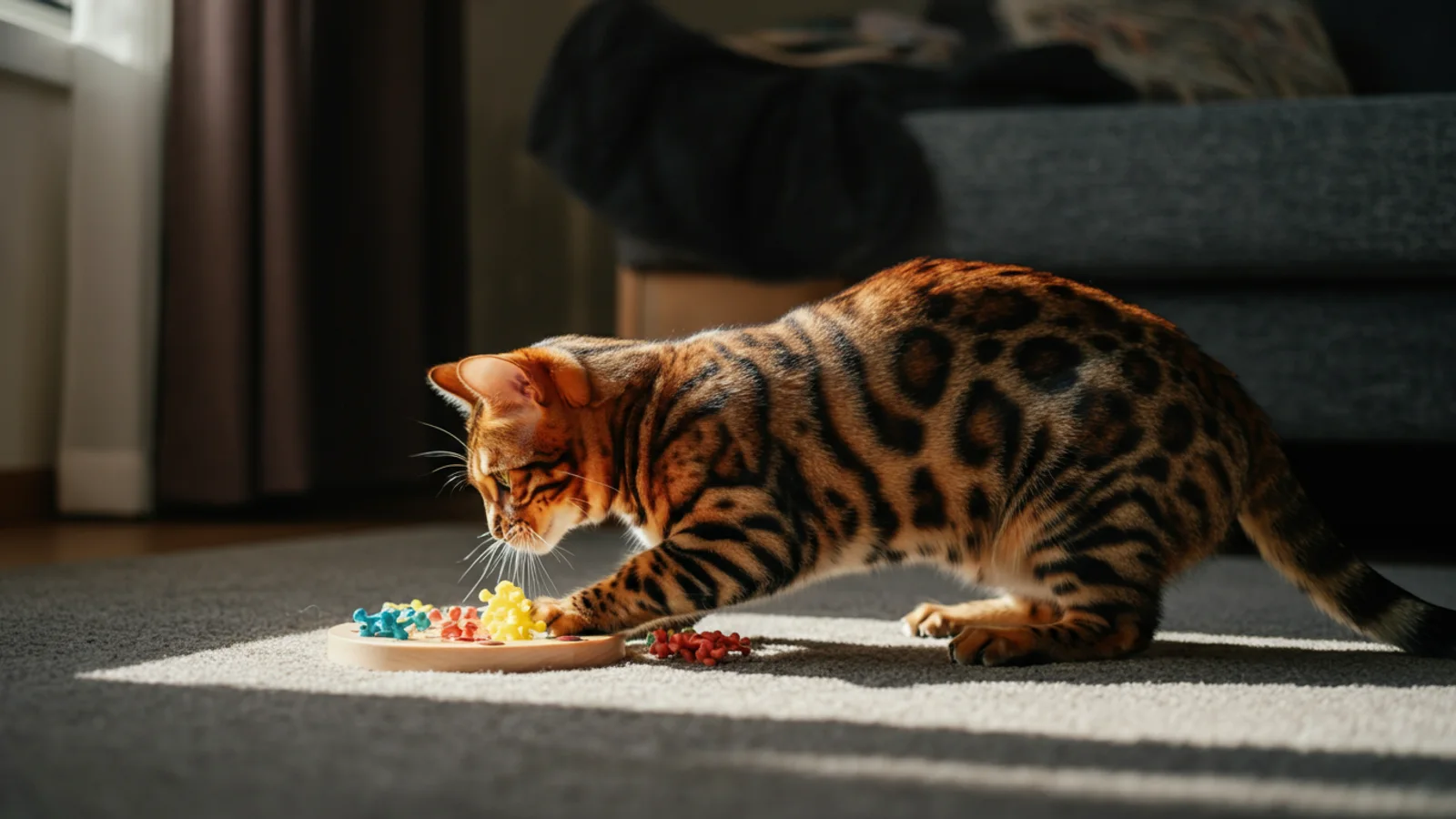 Bengalkatze im Alltag