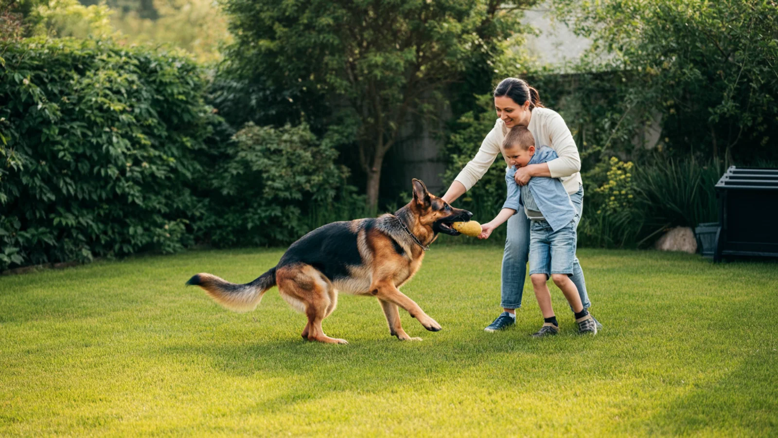Deutscher Schäferhund im Alltag